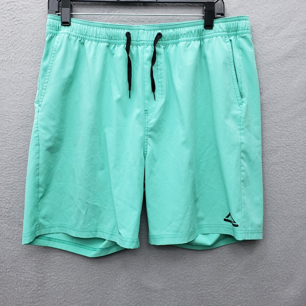 Reef Jackson Elastic Shorts Electric Mint Green Surf Beach Vacation Resortwear M